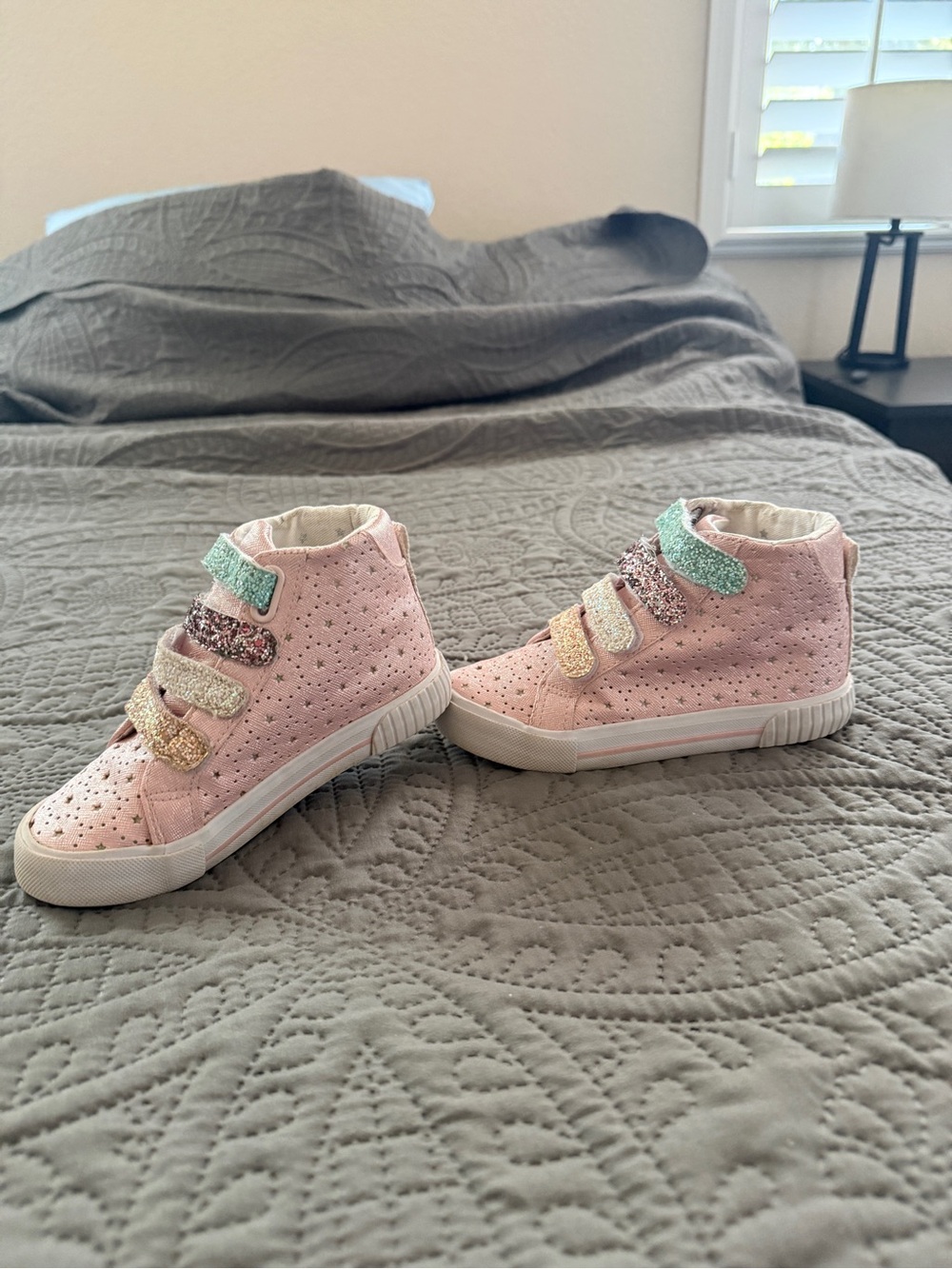 Girls Bumble & Birdie Glitter High Top Sneakers
